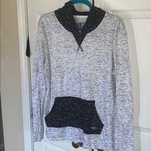 Men’s BKC hoodie black and white speckled